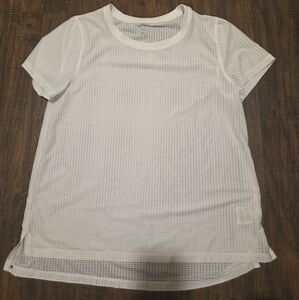 ID Ideology Women's Short Sleeve Mesh T-Shirt Bright White M